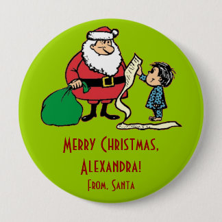 Die Listen-Weihnachtsgeschenk-Umbau-Knopf Button