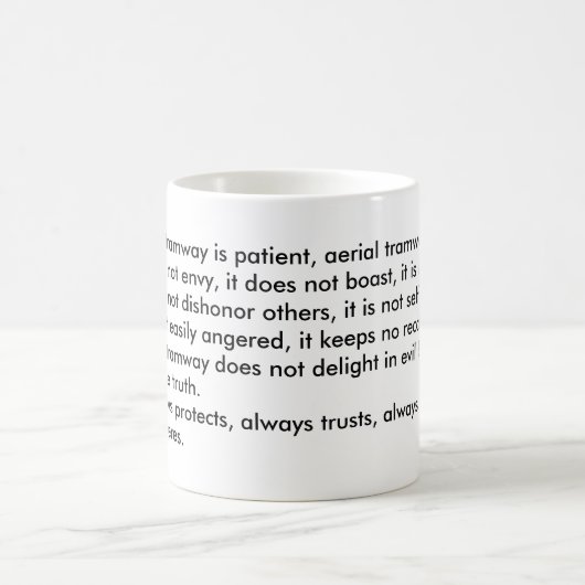 Die Litanei der Luftstraßenbahn Kaffeetasse (Mittel)