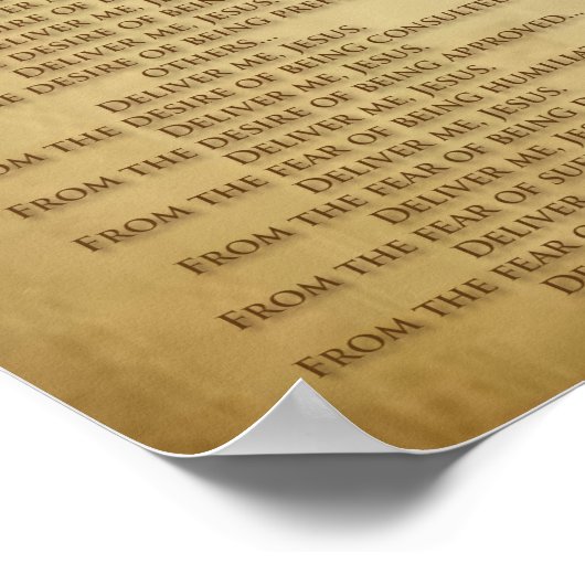 Die Litanei für Demut. Poster (Ecke)