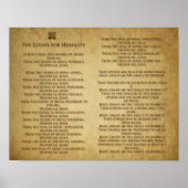 Die Litanei für Demut. Poster (Vorne)