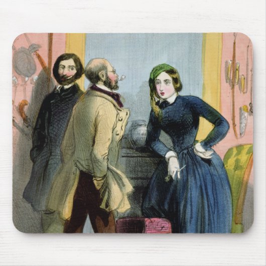 Die literarische Löwin, von 'Femmes De Paris Mousepad (Vorne)