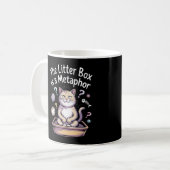 Die Litterbox ist eine Metapher Kaffeetasse (Vorderseite Links)