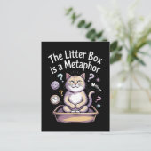 Die Litterbox ist eine Metapher Postkarte (Stehend Vorderseite)