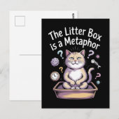 Die Litterbox ist eine Metapher Postkarte (Vorne/Hinten)