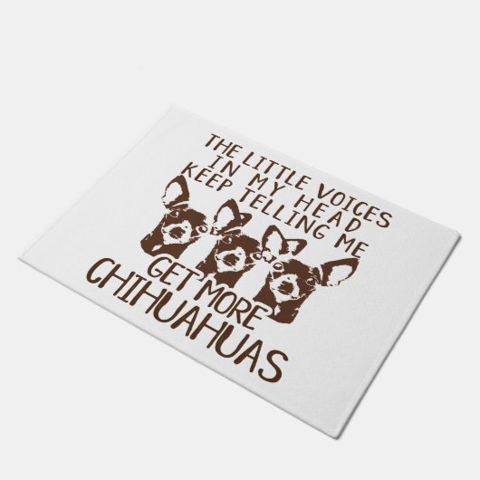 Die Littles Stimmen erhalten mehr Chihuahua Fußmatte (Schrägansicht)