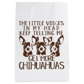 Die Littles Stimmen erhalten mehr Chihuahua Mittlere Geschenktüte (Rückseite)