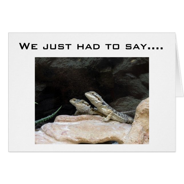 DIE LIZARD COUPLE EINIGT SICH, GLÜCKLICH 50. ZU SA (Vorderseite (Horizontal))