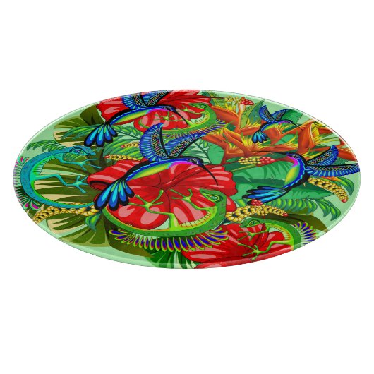 Die Lizard und der Hummingbird Schneidebrett (Ecke)