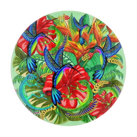 Die Lizard und der Hummingbird Schneidebrett (Vorderseite)