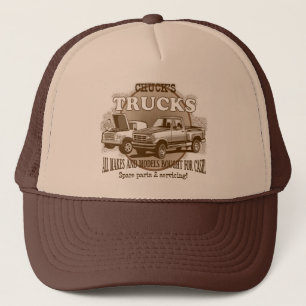Die LKWs" Brown "der Klemme und Truckerkappe