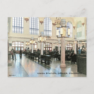 Die Lobby des Gewerkschaft Station, Denver, CO, Li Postkarte