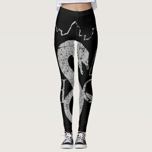 Die loch-Gruppe-Leggings im Schwarzen Leggings (Vorderseite)