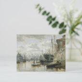 Die Log-Kabine im Hamburger Hafen, 1848 Postkarte (Stehend Vorderseite)