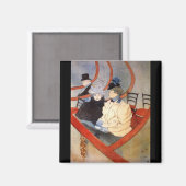 Die Loge 2 von Toulouse-Lautrec Magnet (Vorderseite/Rückseite)