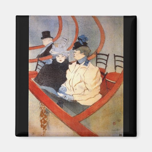 Die Loge 2 von Toulouse-Lautrec Magnet (Vorne)