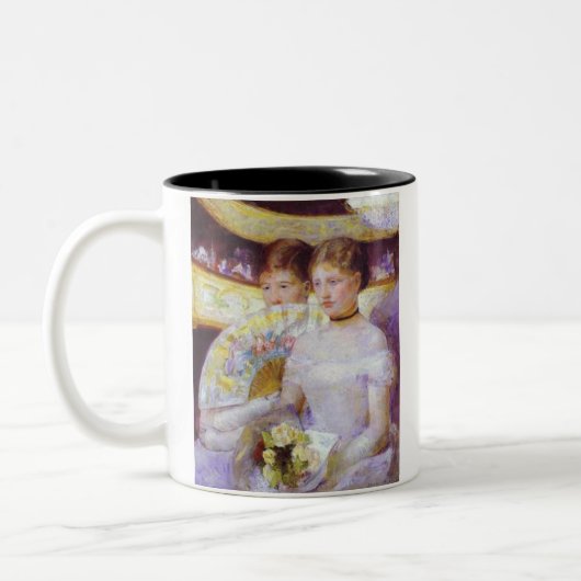 Die Loge, Mary Cassatt Zweifarbige Tasse (Links)