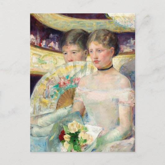 Die Loge von Mary Cassatt Postkarte (Vorderseite)