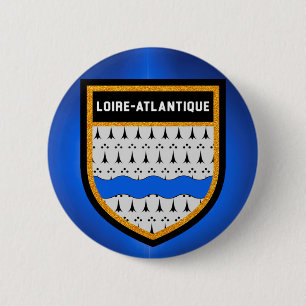 Die Loire-Atlantique Flagge Button