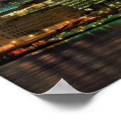 Die Londoner City in der Nacht Poster (Ecke)