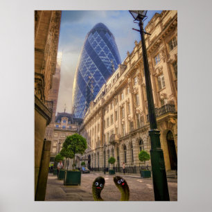 Die Londoner Gherkins Poster