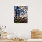 Die Londoner Gherkins Poster (Küche)