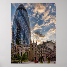 Die Londoner Gherkins Poster