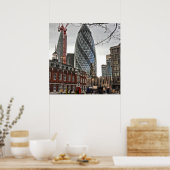Die Londoner Gherkins Poster (Küche)