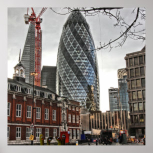 Die Londoner Gherkins Poster