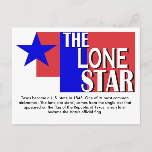 Die Lone Star Postkarte (Vorderseite)