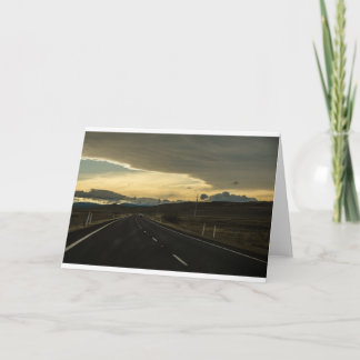 Die Long Road Zuhause - Auto auf der Autobahn Karte