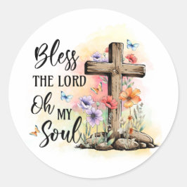 Die Lord-Aufkleber mit Kreuz, Christliches Geschen Runder Aufkleber