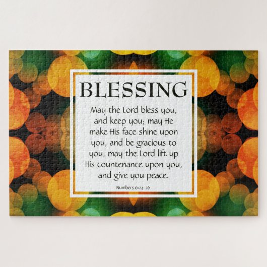 DIE LORD BLESS YOU number 6:24 BLESSING 20"x30" Puzzle (Horizontal)