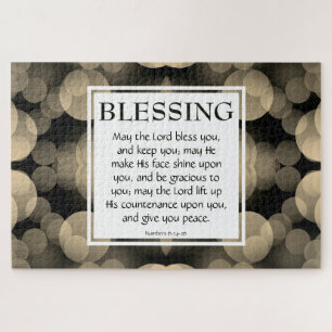 DIE LORD BLESS YOU number 6:24 BLESSING 20"x30" Puzzle