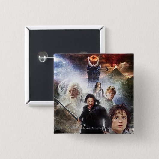 DIE LORD DER RINGS-Zeichenketten Button (Vorne & Hinten)