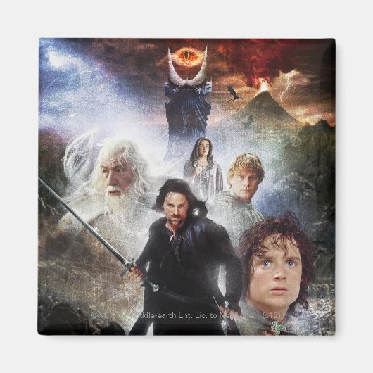 DIE LORD DER RINGS-Zeichenketten Magnet (Vorne)