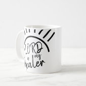 Die LORD ist meine Heilerbibel Verse mit schwarzem Kaffeetasse (Vorderseite Links)