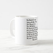 Die Lords Prayer Kaffeetasse (Vorderseite Links)