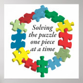 Die Lösung des Puzzles...Poster Art weiß Poster (Vorne)