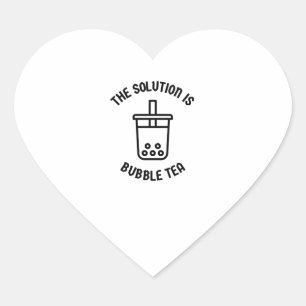 Die Lösung ist der Bubeltee Herz-Aufkleber