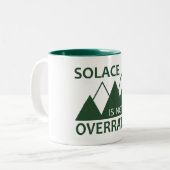Die Lösung ist nicht übertrieben Zweifarbige Tasse (Vorderseite Links)