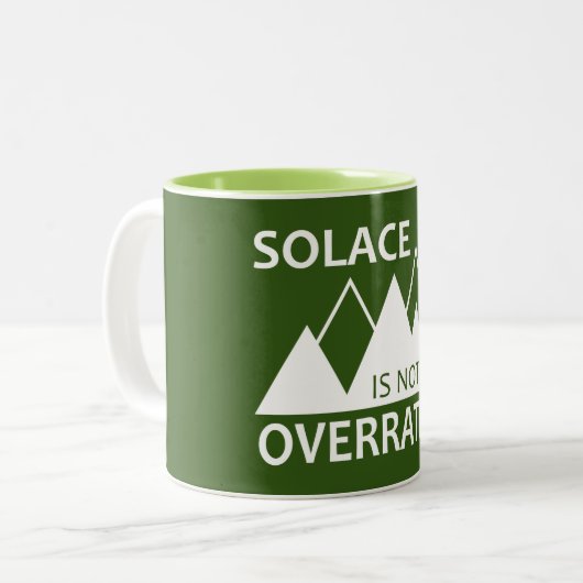 Die Lösung ist nicht übertrieben Zweifarbige Tasse (Vorderseite Links)