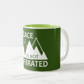 Die Lösung ist nicht übertrieben Zweifarbige Tasse (VorderseiteRechts)