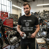 Die Lösung von Lebensproblemen - Funny Handyman T-Shirt