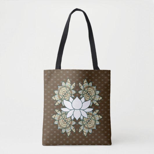 Die Lotus All-Over-Print-Tasche Tasche (Vorderseite)