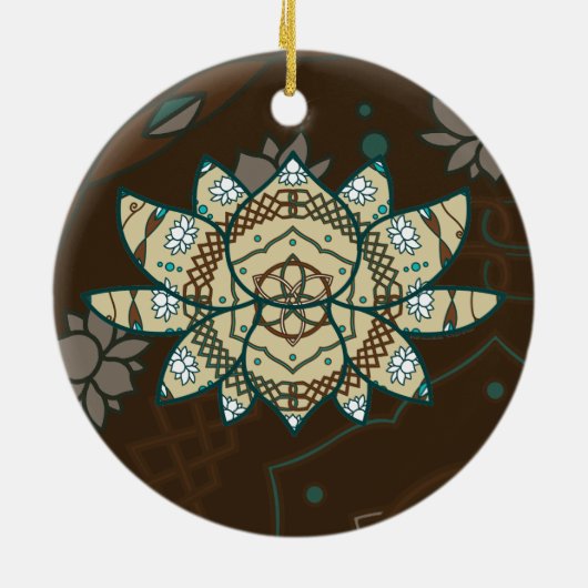 Die Lotus-Ornament Keramikornament (Hinten)