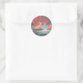 Die Lotus Pond Fairy Runder Aufkleber (Tasche)
