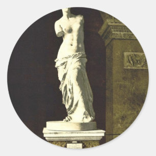 Die Louvre, die Venus von Milo, Paris, Frankreich- Runder Aufkleber