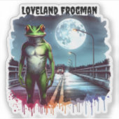 Die Loveland Frogman | Ohio Cryptid Aufkleber (Vorderseite)