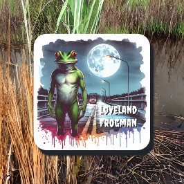 Die Loveland Frogman | Ohio Cryptid Quadratischer Aufkleber