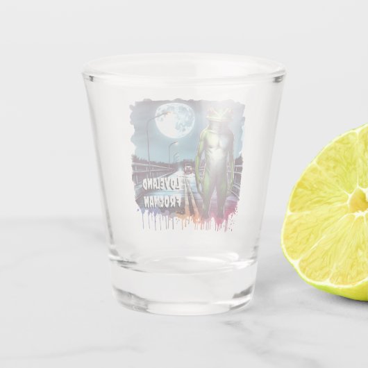 Die Loveland Frogman | Ohio Cryptid Schnapsglas (Rückseite)